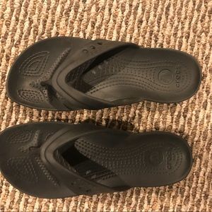 Black Croc Flipflops
